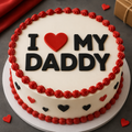 Fathers Day I ❤️ My Daddy Edible Cake Topper