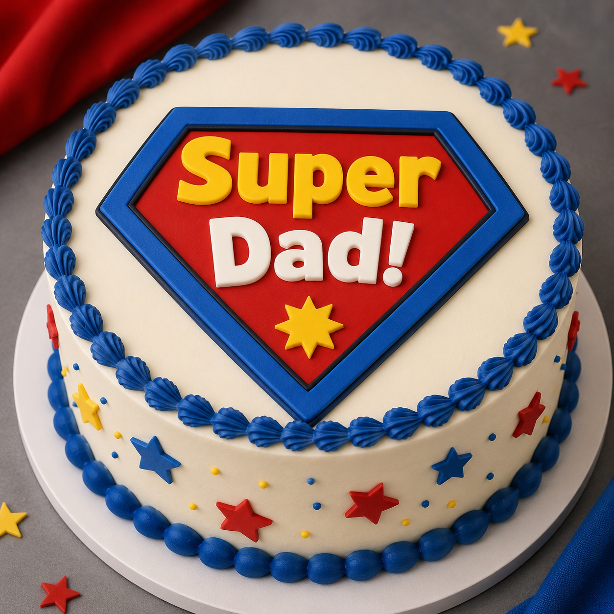 Fathers Day Happy Fathers Day Super Dad Edible Cake Topper