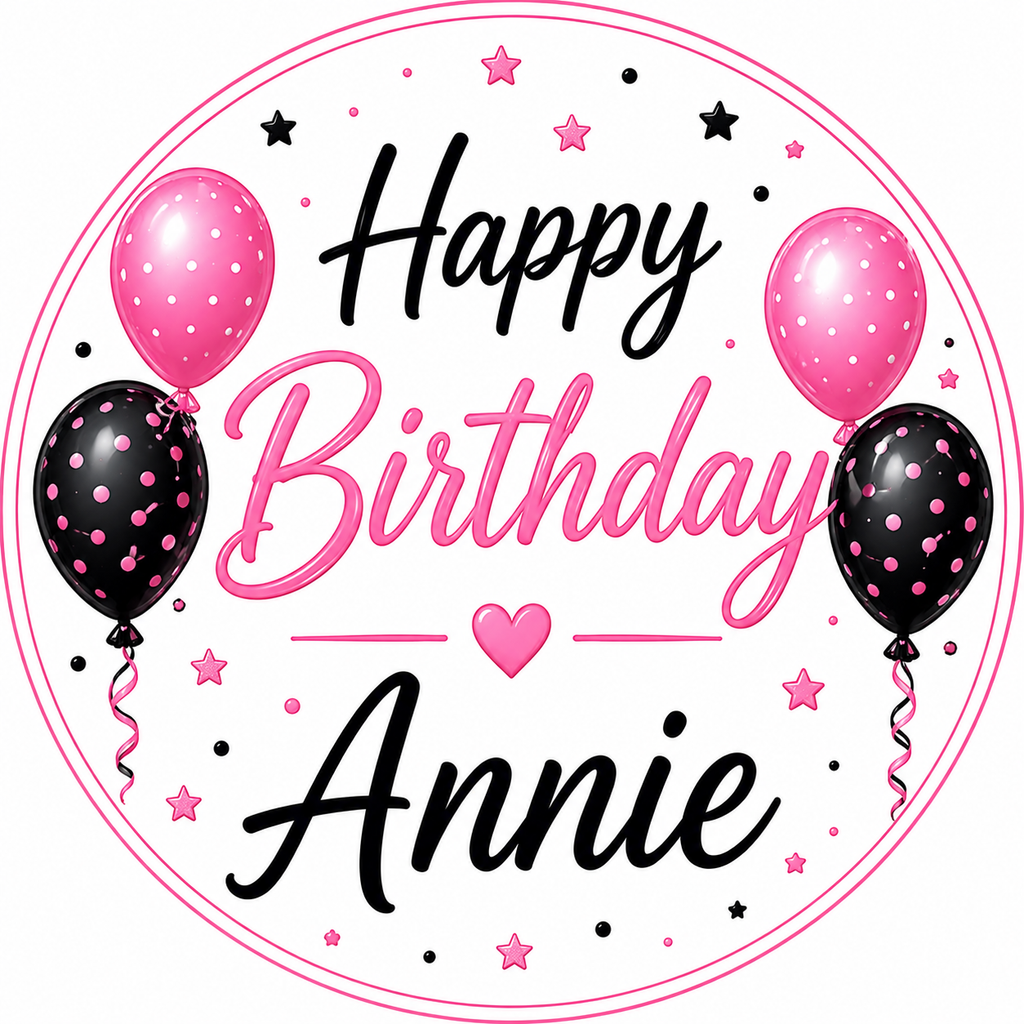 Personalised Happy Birthday Cupcake Topper