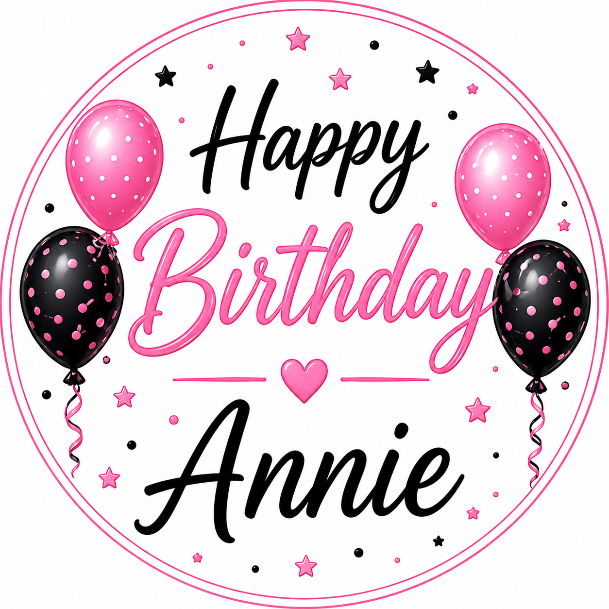 Personalised Happy Birthday Cupcake Topper