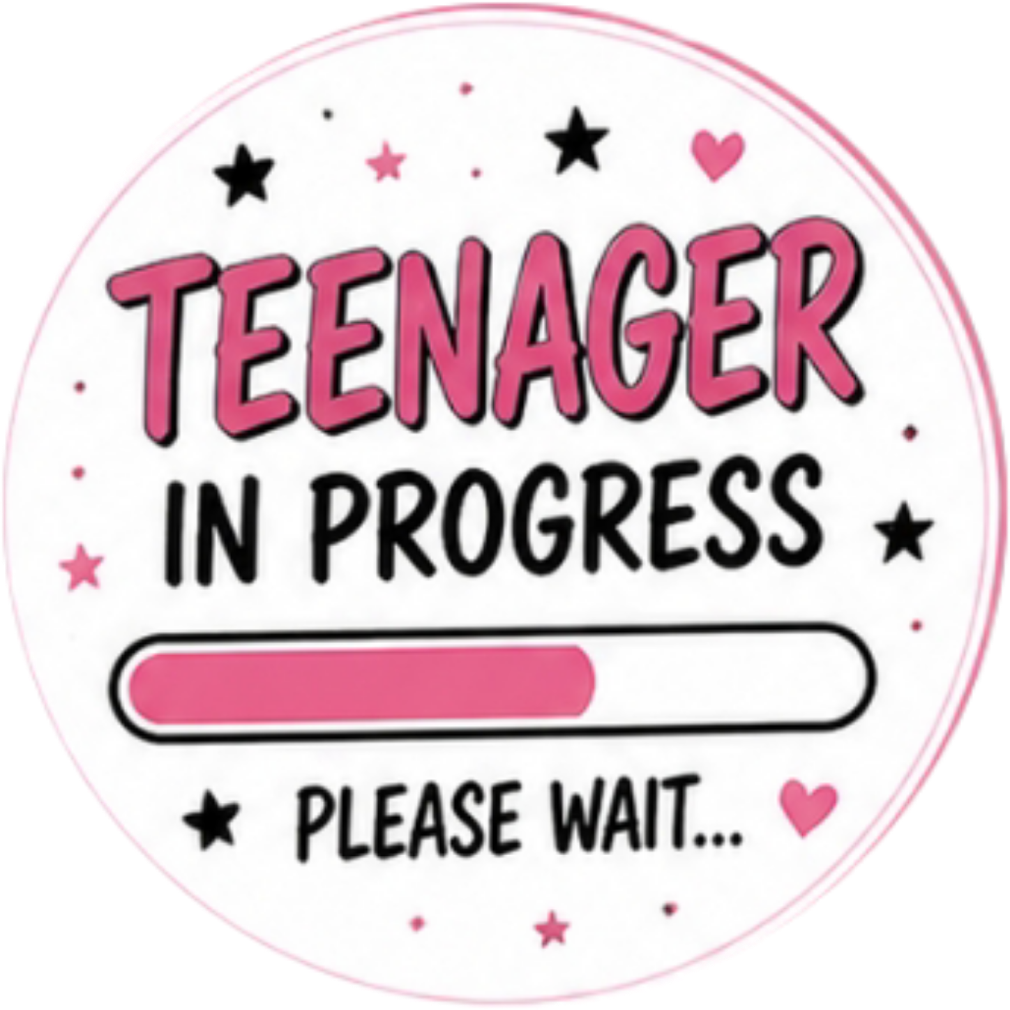 Happy Birthday Teenager In Progress 13th Cupcake Topper