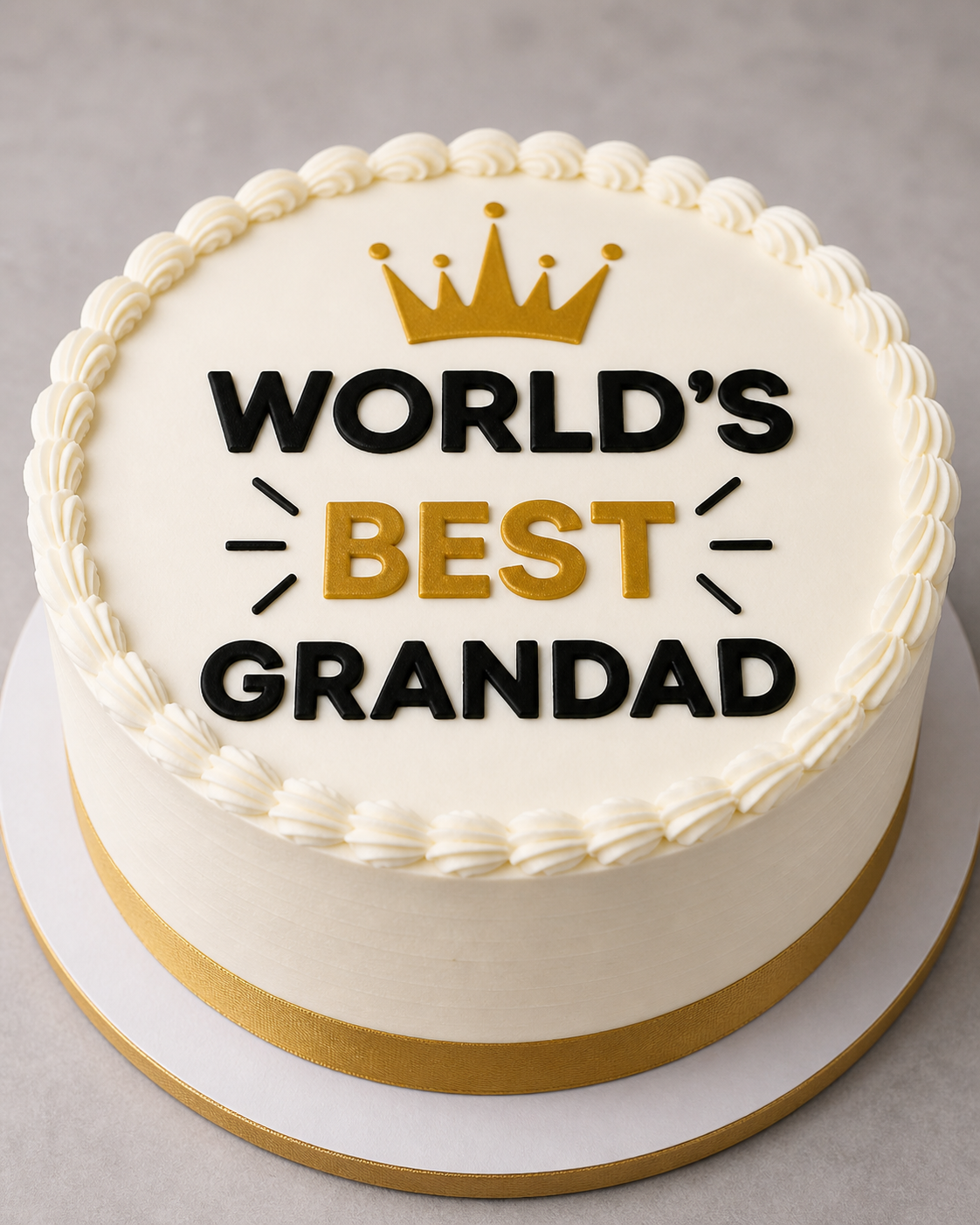 Happy Fathers Day Worlds Best Grandad Edible Cake Topper
