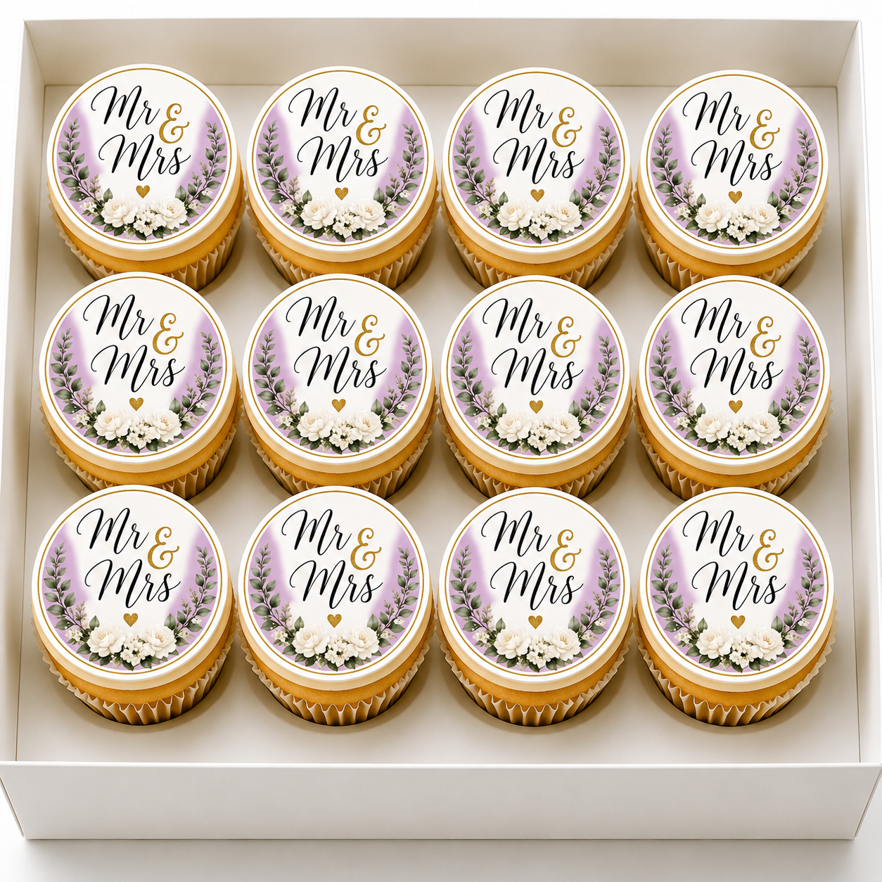 Wedding Day - Mr & Mrs Cupcake Toppers