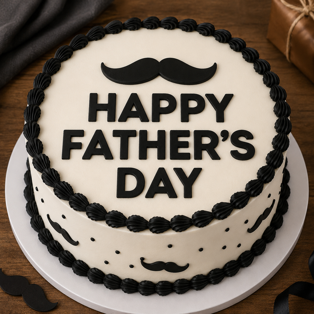 Fathers Day Happy Fathers Day Moustache Edible Cake Topper
