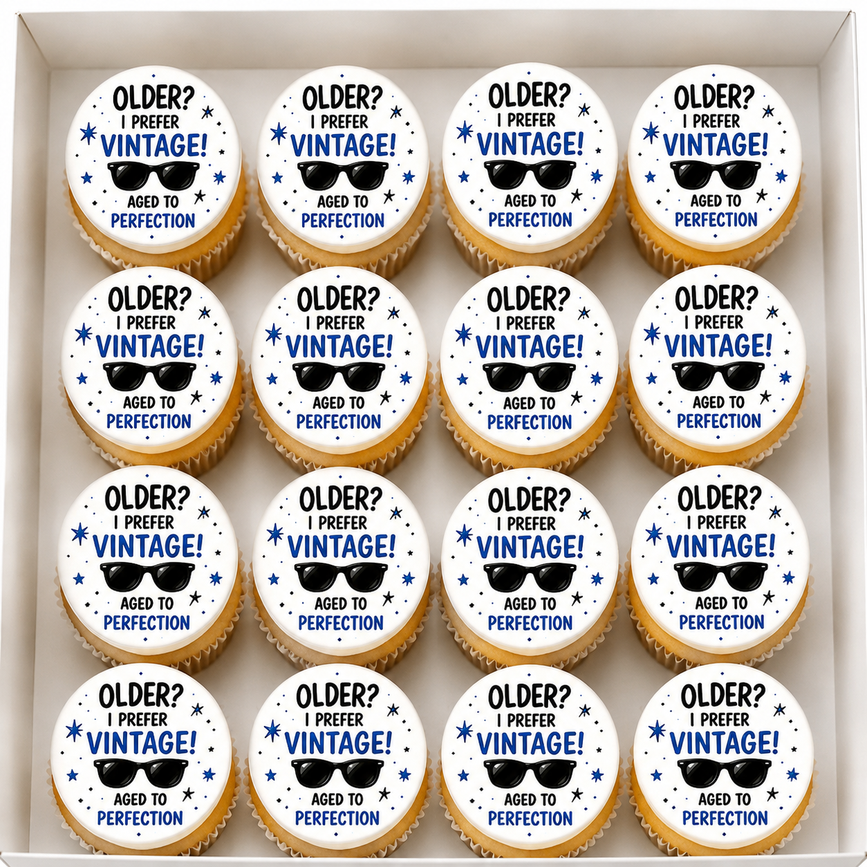 Happy Birthday Older? I Prefer Vintage Cupcake Topper