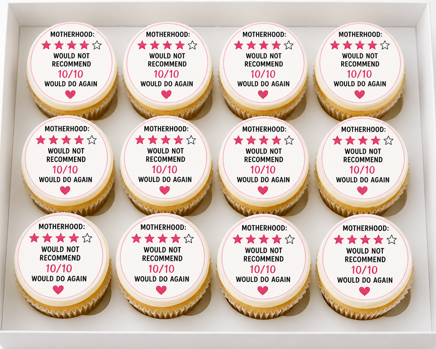Happy Mothers Day 10/10 Cupcake Topper