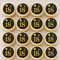 Happy Birthday - 18 Black Cupcake Topper