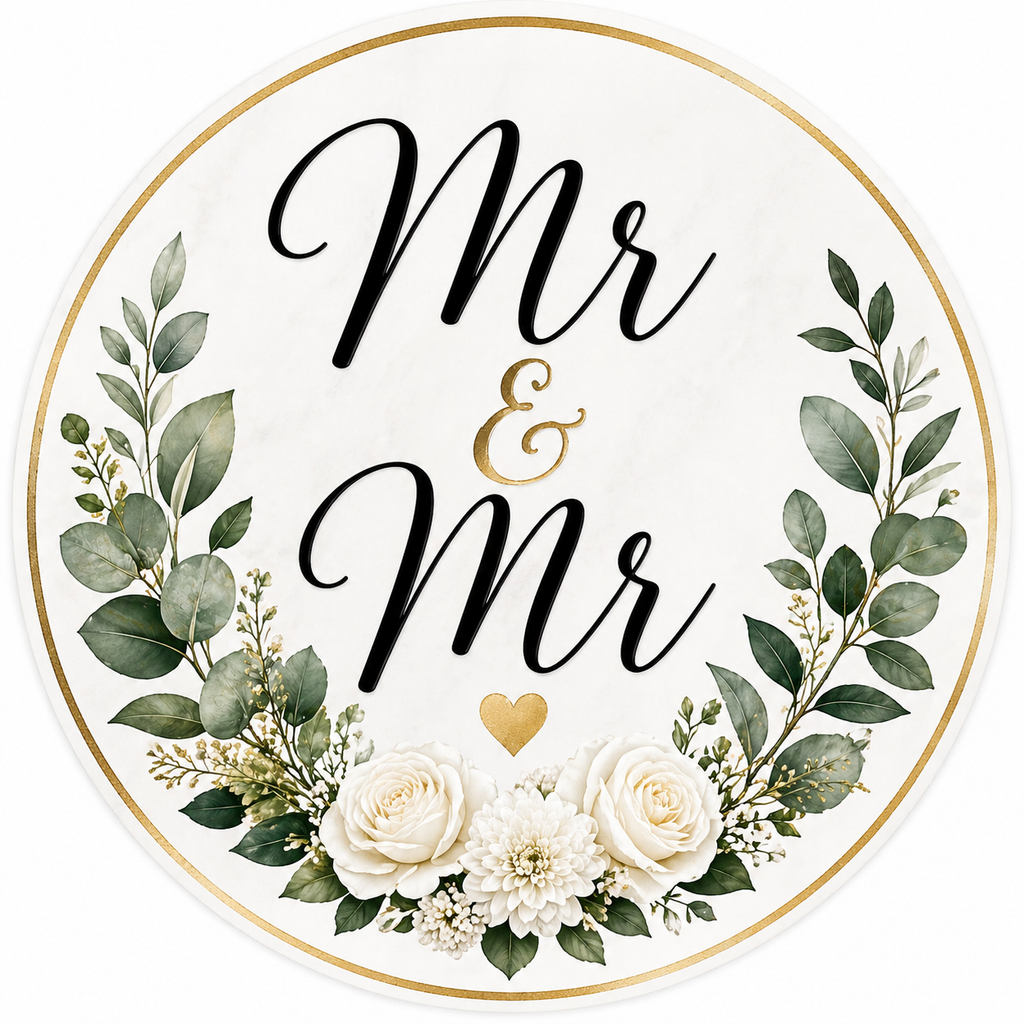 Wedding Day - Mr & Mr Cupcake Toppers
