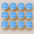 Happy Birthday Blue Cupcake Topper