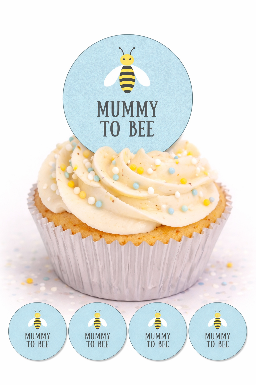 Baby Shower- Mum To Bee Cupcake Topper