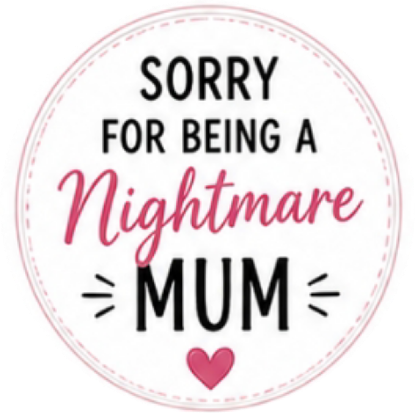 Happy Mothers Day Sorry for Being a Nightmare Cupcake Topper