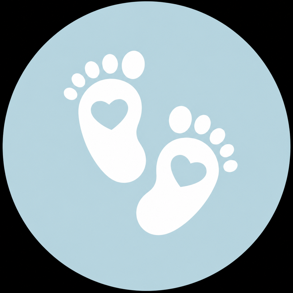 Baby Shower Blue Footprints Edible Cake Topper