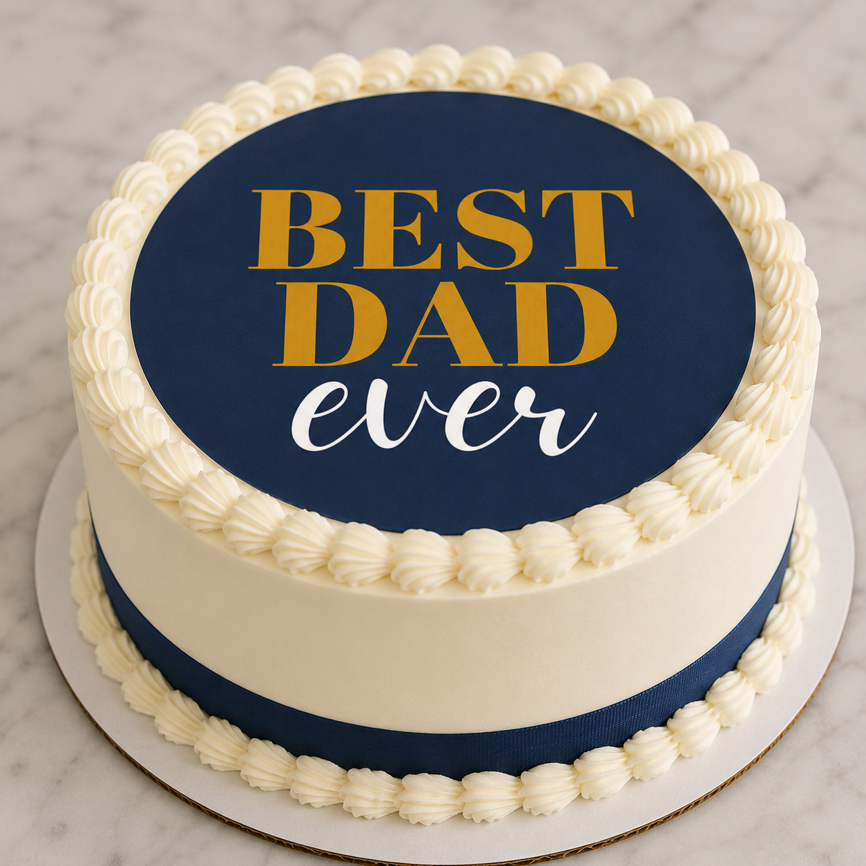Fathers Day Best Dad Ever Edible Cake Topper