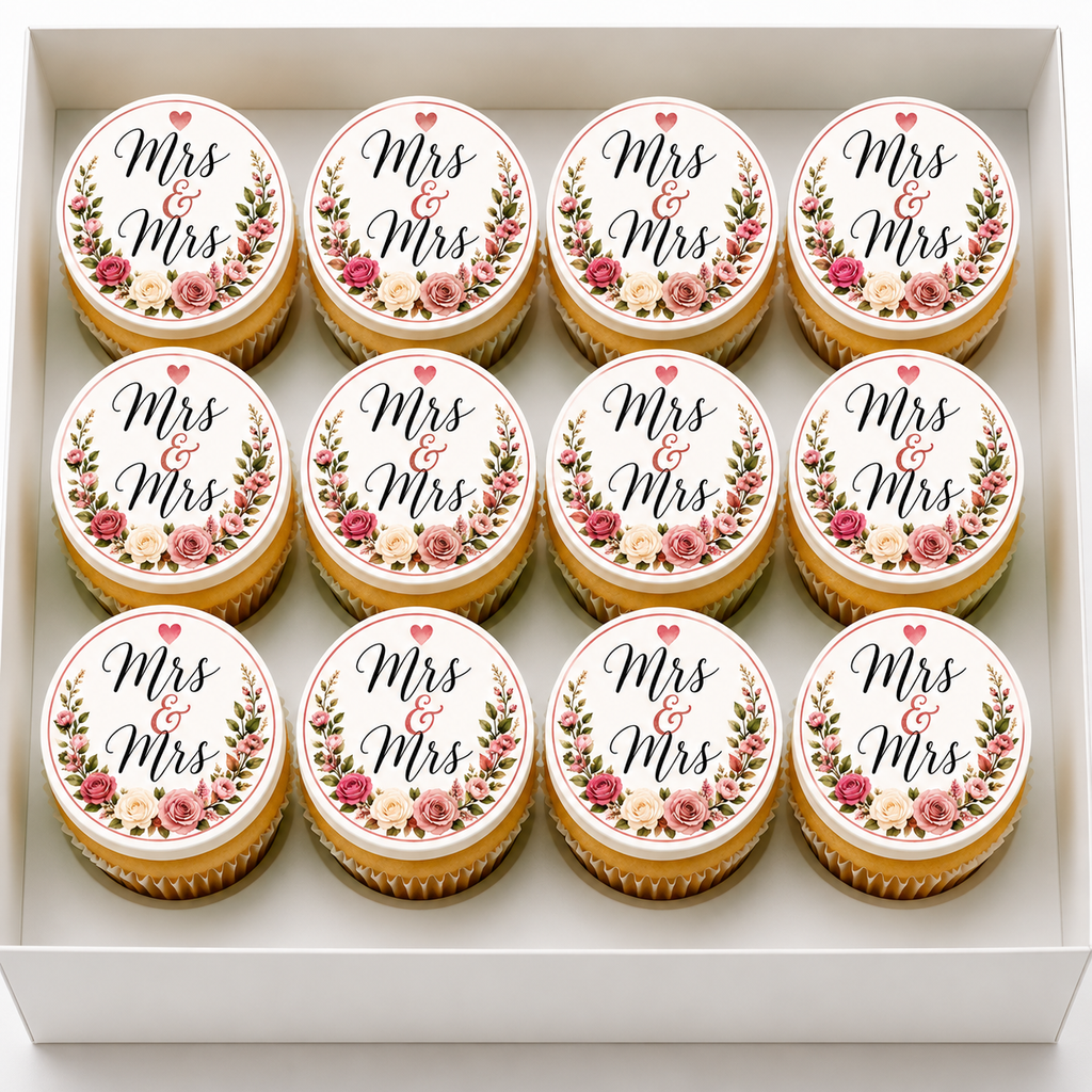 Wedding Day - Mrs & Mrs Cupcake Toppers