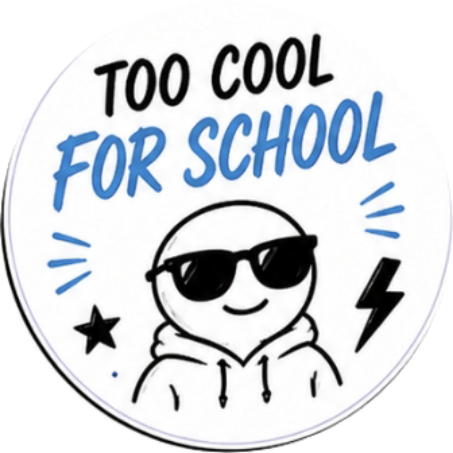 Happy Birthday Too Cool adorable School Cupcake Topper