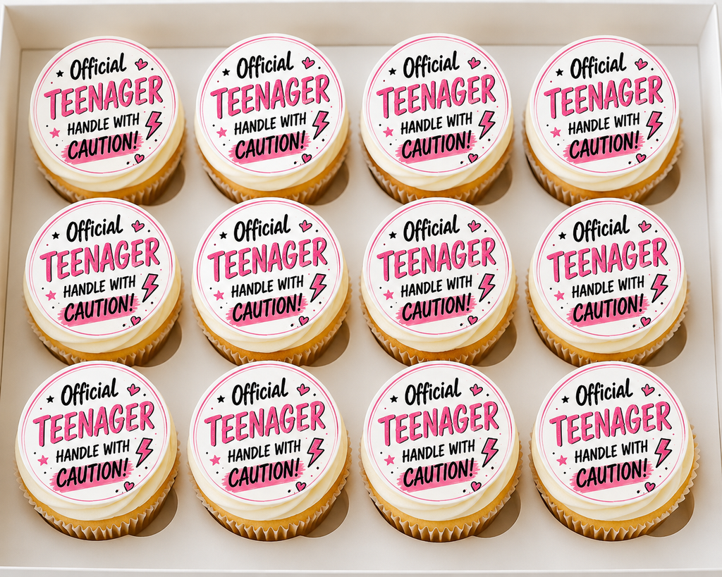 Happy Birthday Official Teenager 13th Cupcake Topper