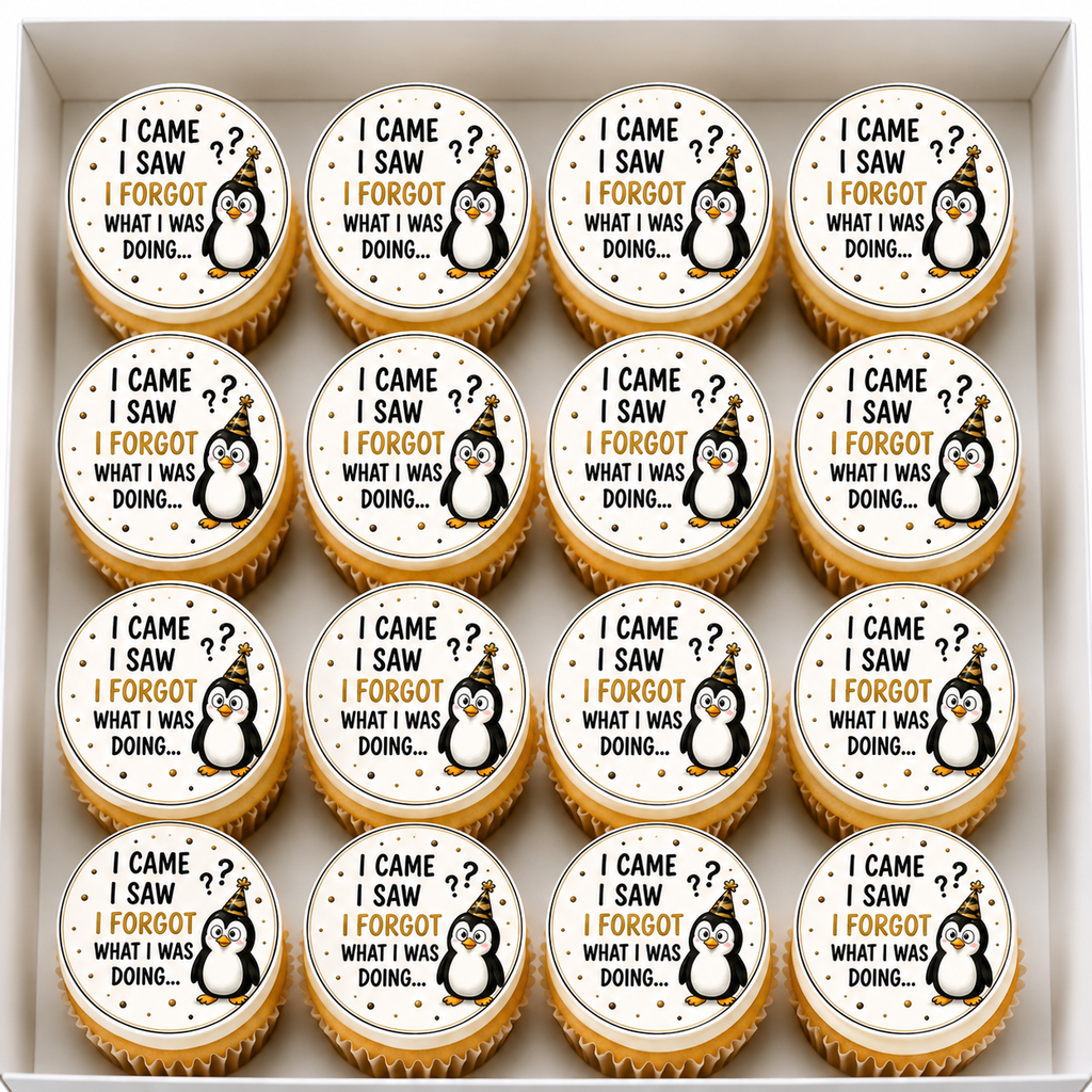 Happy Birthday I Came, I saw, I forgot Cupcake Topper