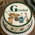 Fathers Day Granded Garden Tools Edible Cake Topper