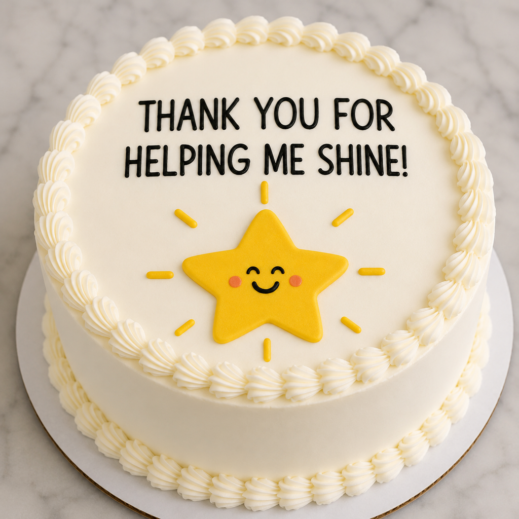 Best Teacher Thank You For Helping Me Shine Edible Cake Topper