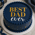 Fathers Day Best Dad Ever Edible Cake Topper