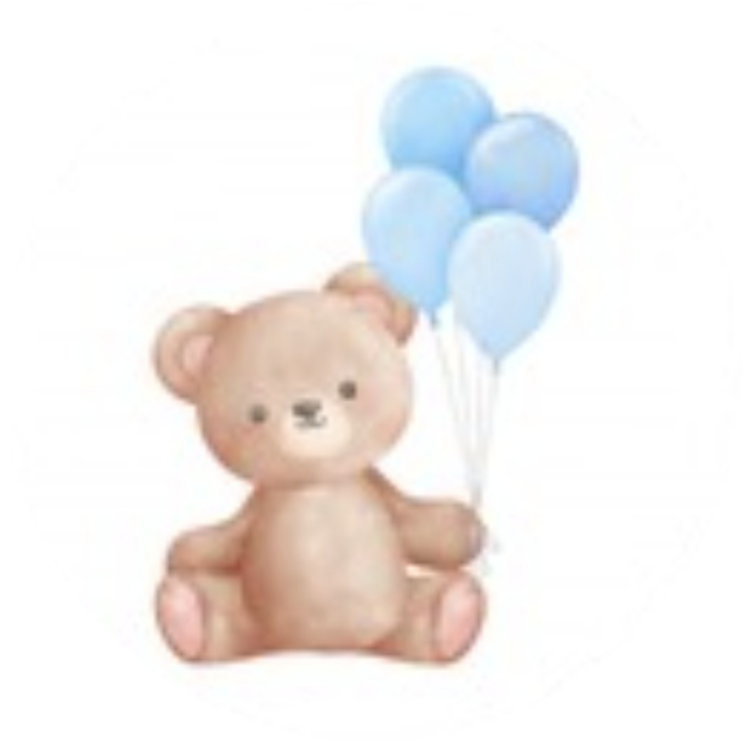 Baby Shower Teddy Edible Cake Topper