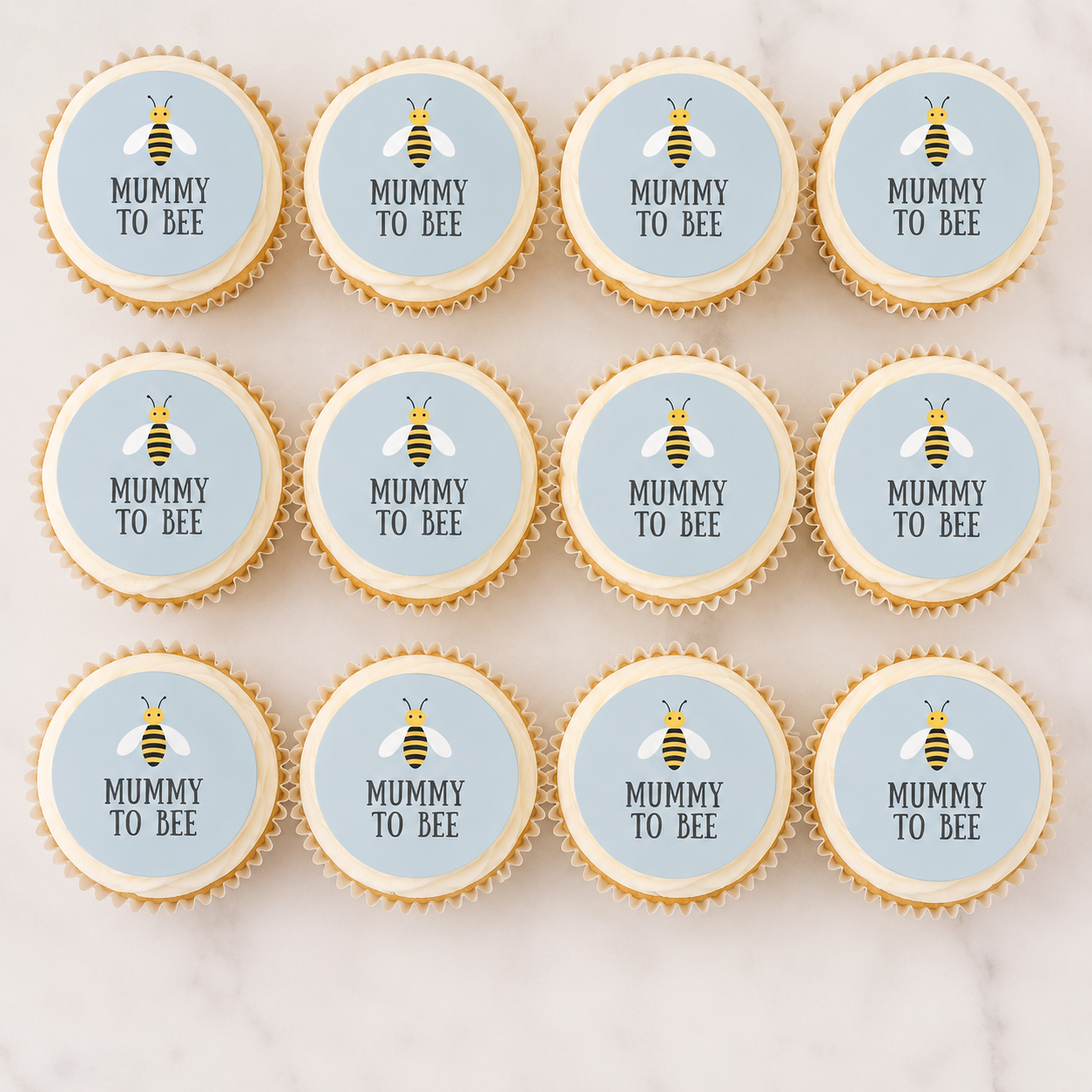 Baby Shower- Mum To Bee Cupcake Topper