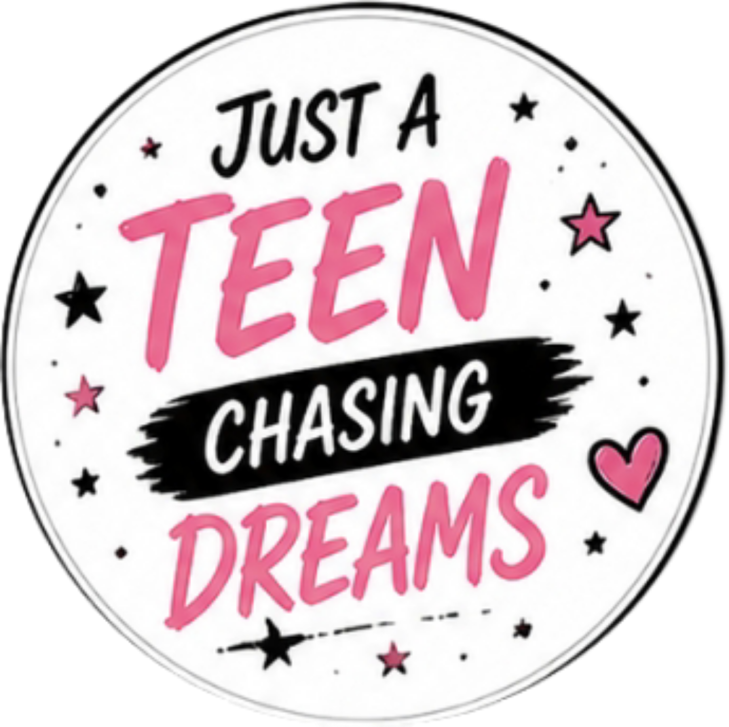 Happy 13th Birthday Just a Teen Chasing A Dream Cupcake Topper