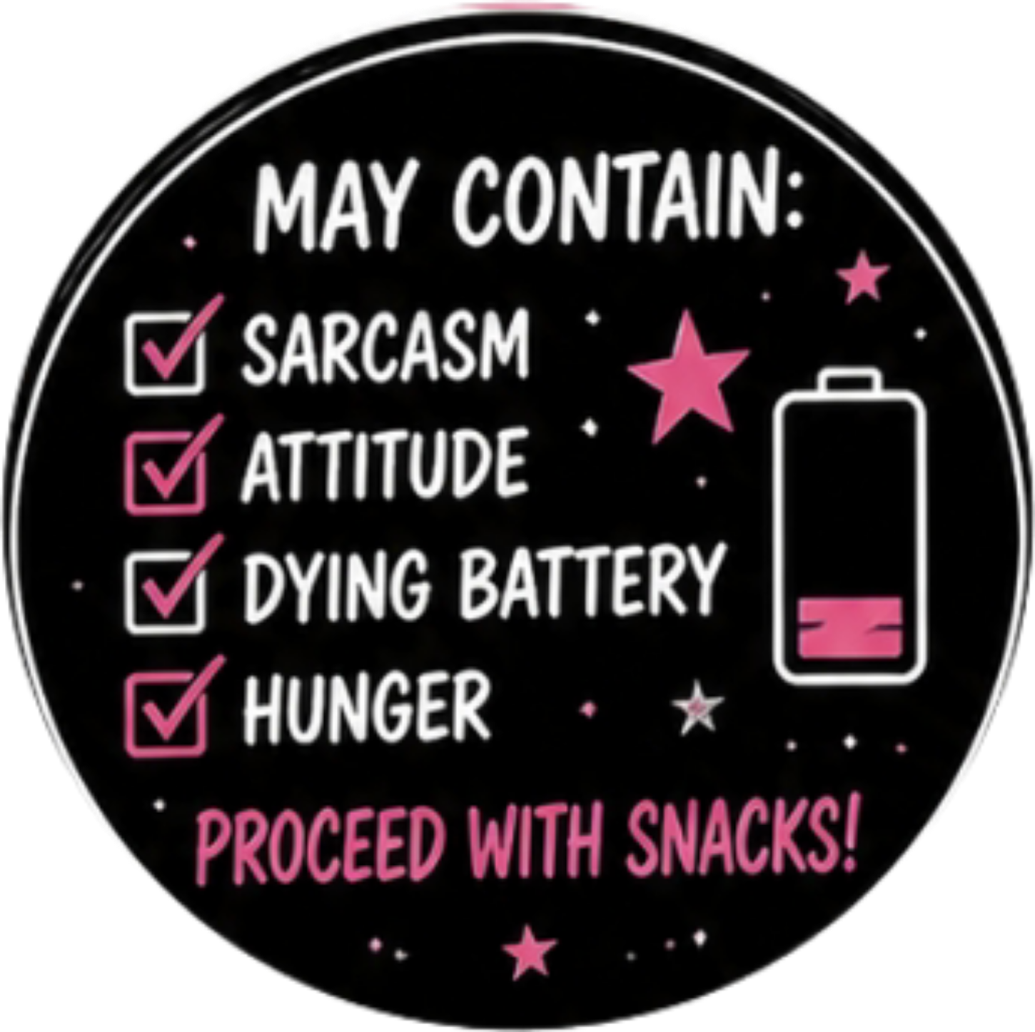 Happy Birthday May Contain Sarcasm Cupcake Topper