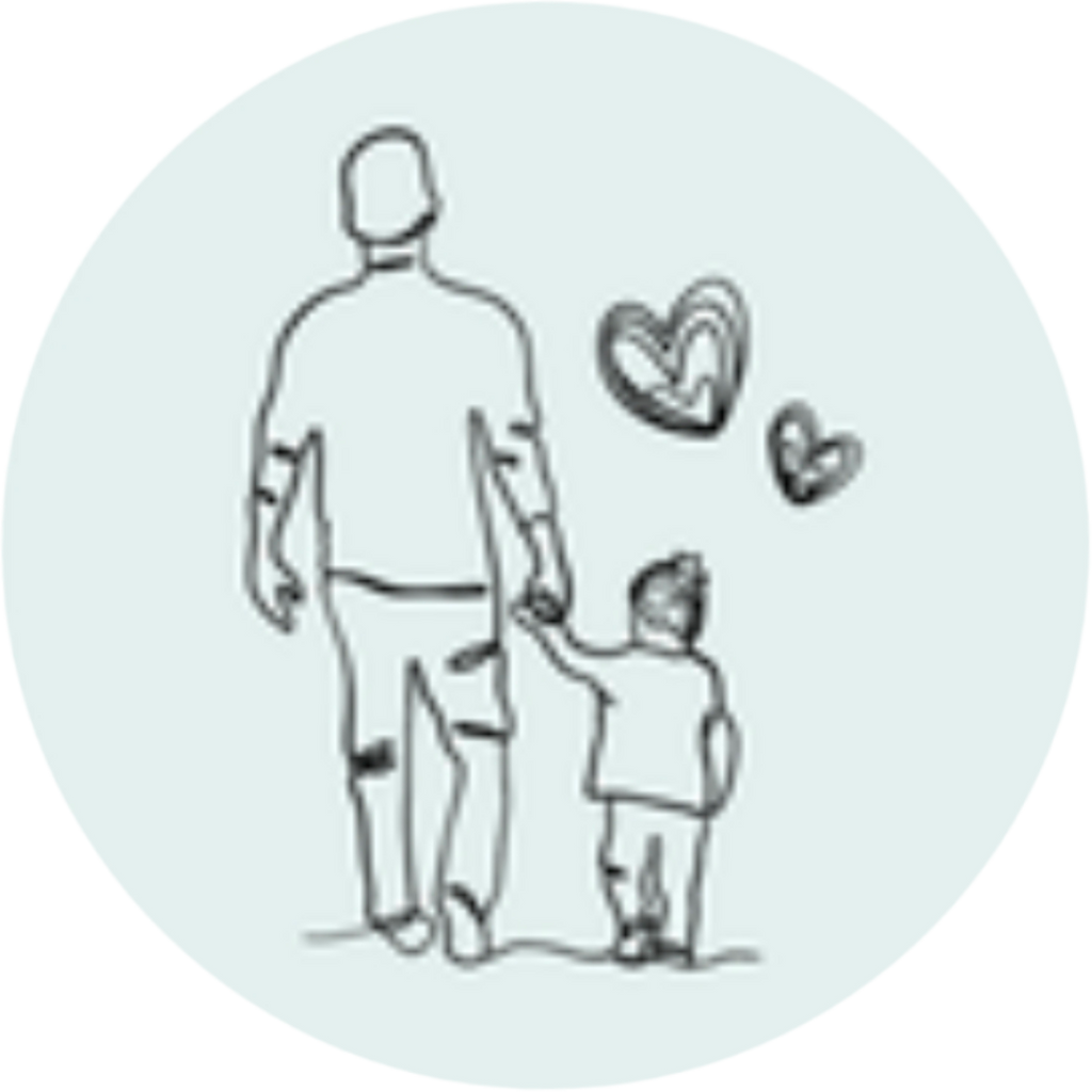 Fathers Day Father Son Silhouette Edible Cake Topper