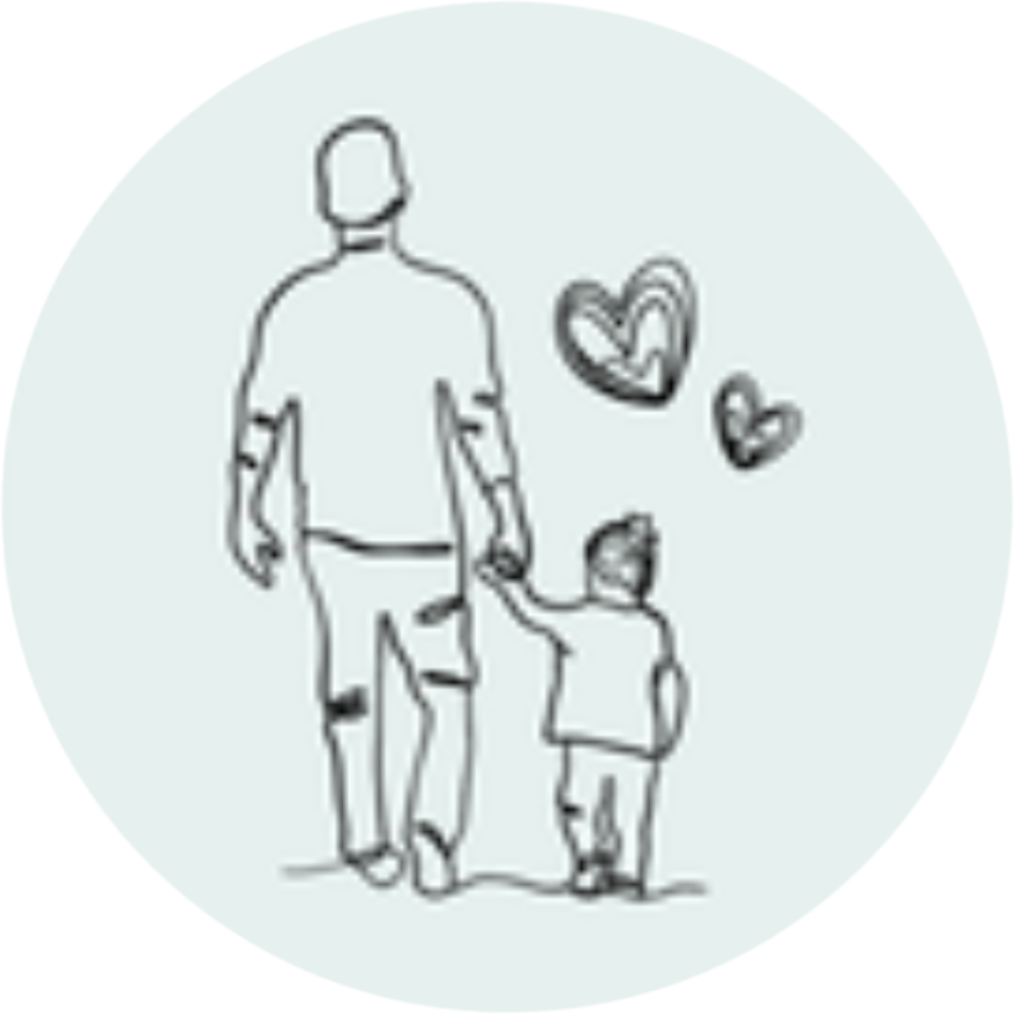 Fathers Day Father Son Silhouette Edible Cake Topper