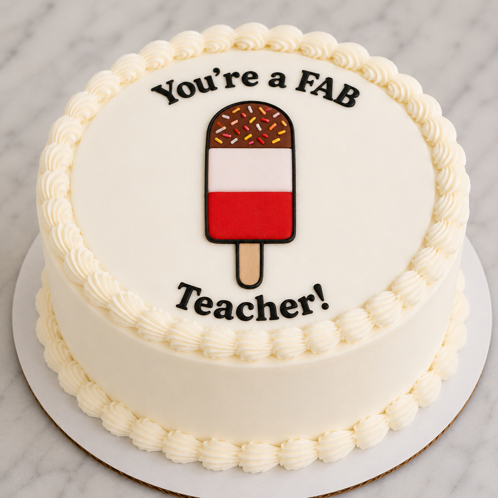 Best Teacher You're A Fab Teacher Edible Cake Topper